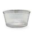 decorative ribbed salad Dessert glass bowl set